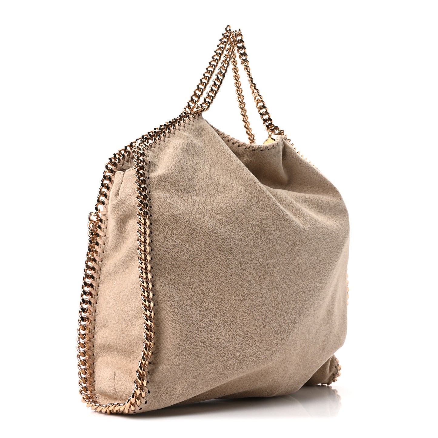 Shaggy Deer Falabella Fold Over Tote Taupe
