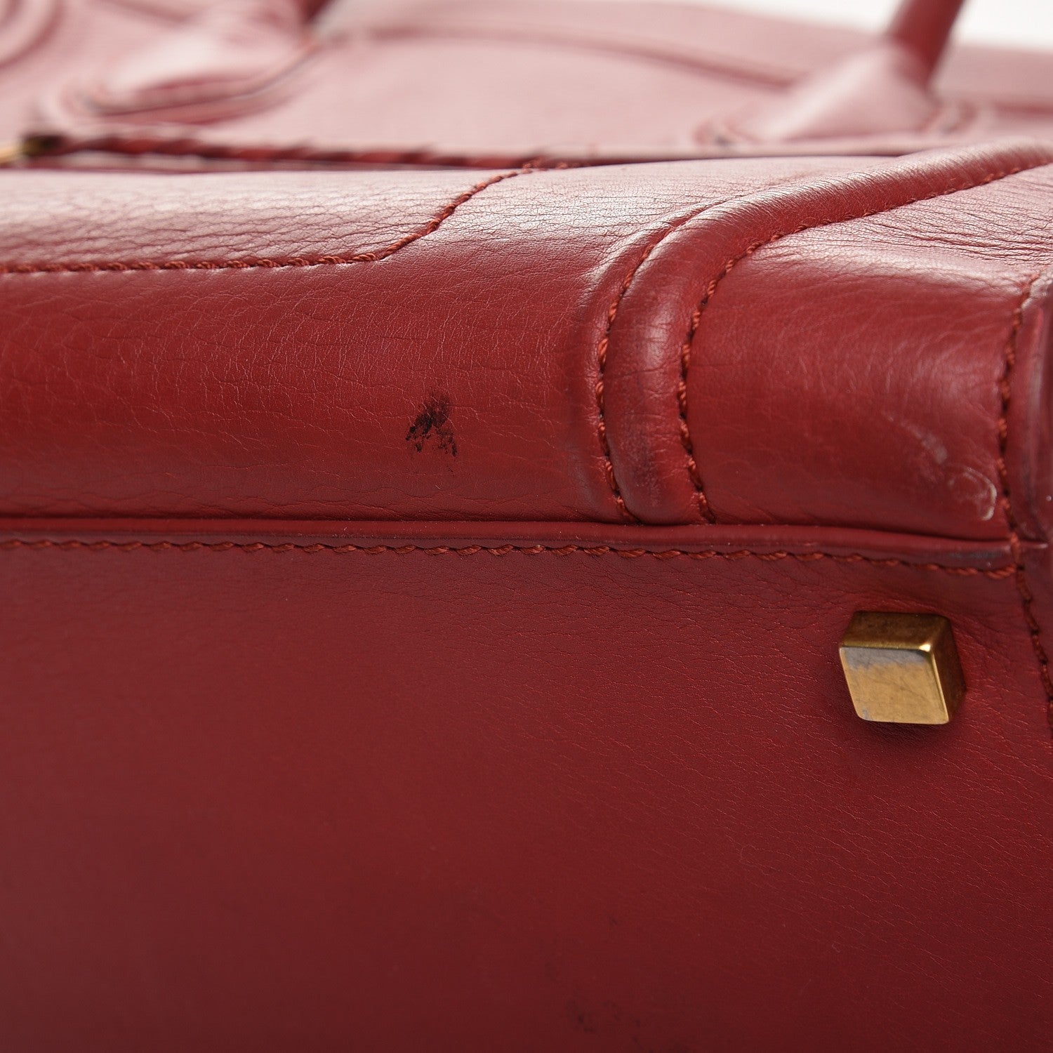 Celine Supple Calfskin Medium Phantom Luggage Red 15 of 19