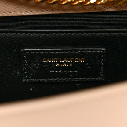 Saint Laurent Grain De Poudre Medium Monogram Kate Satchel Dark Beige 6 of 10