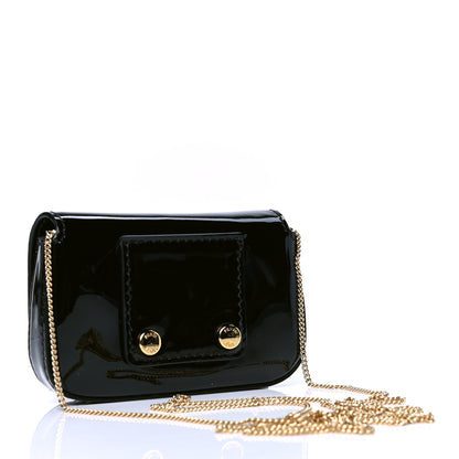 Fendi Vitello Vernice Mou Nano Baguette Belt Charm Black 2 of 4