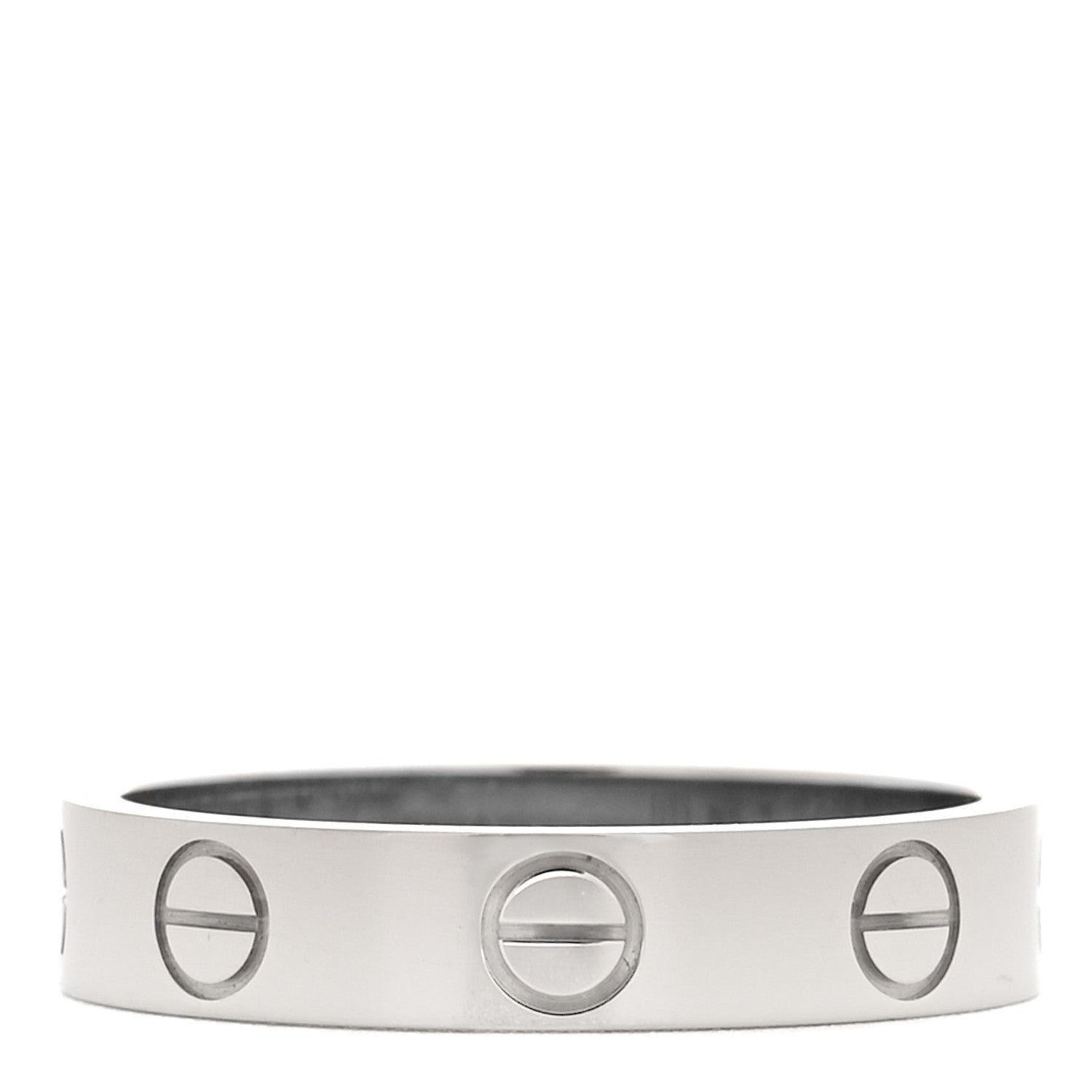 Cartier 18K White Gold 3.5mm LOVE Wedding Band Ring 49 5 3 of 5