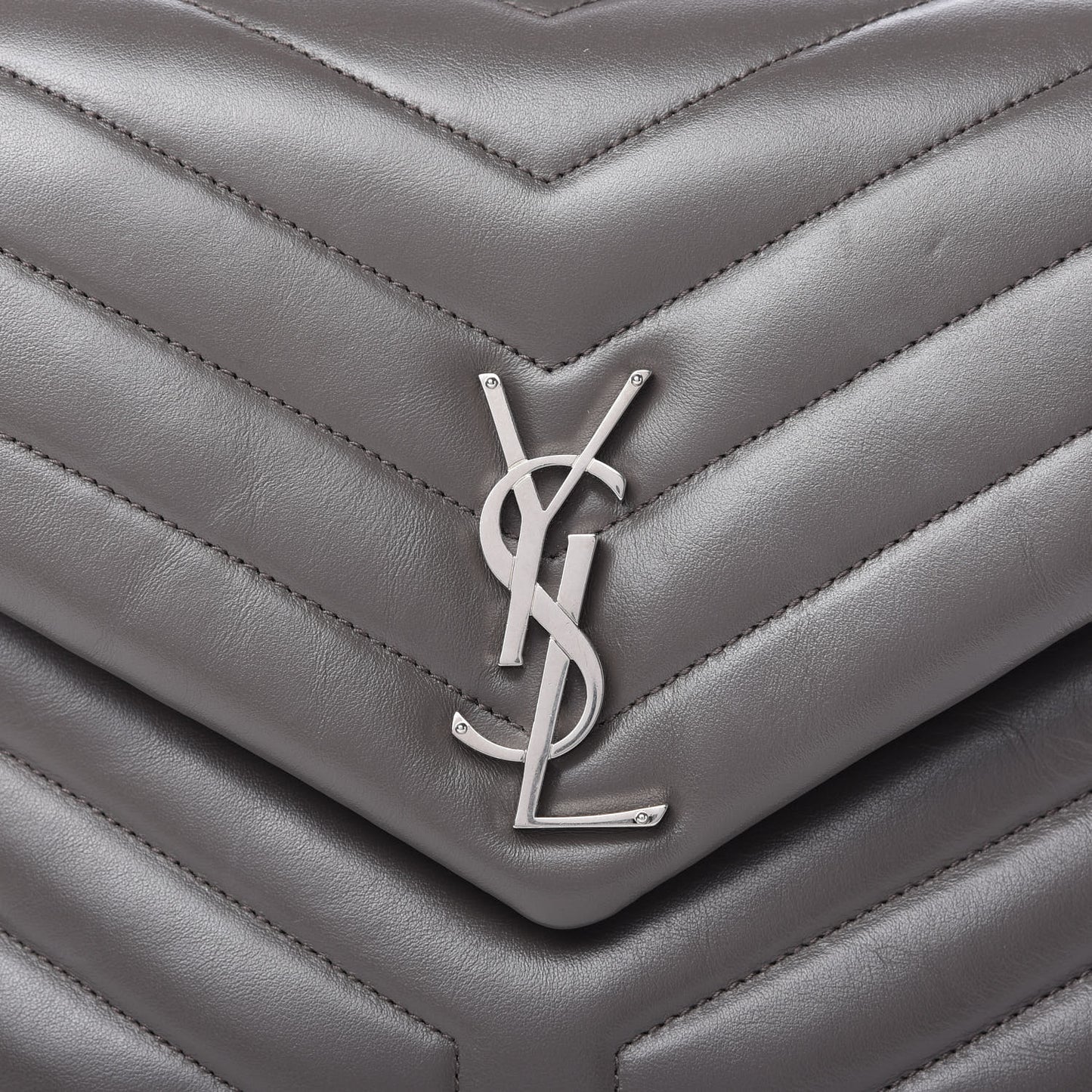 Calfskin Y Quilted Monogram Medium Loulou Chain Satchel Earth