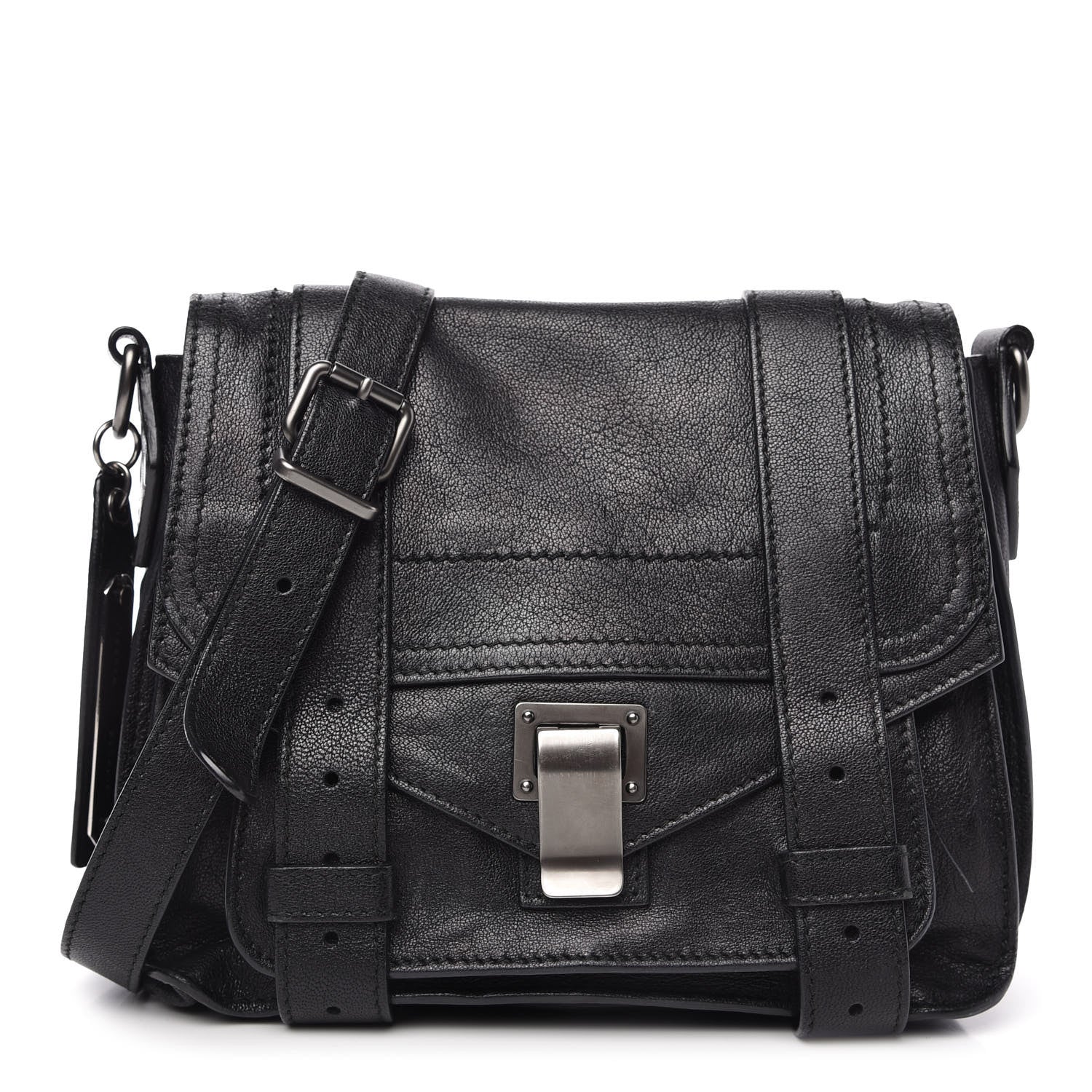 Proenza Schouler Lambskin PS1 Mini Pouch Messenger Black 1 of 10