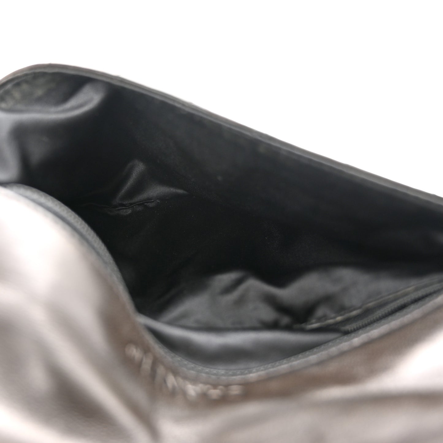 Lambskin Chocolate Bar Mademoiselle Flap Black