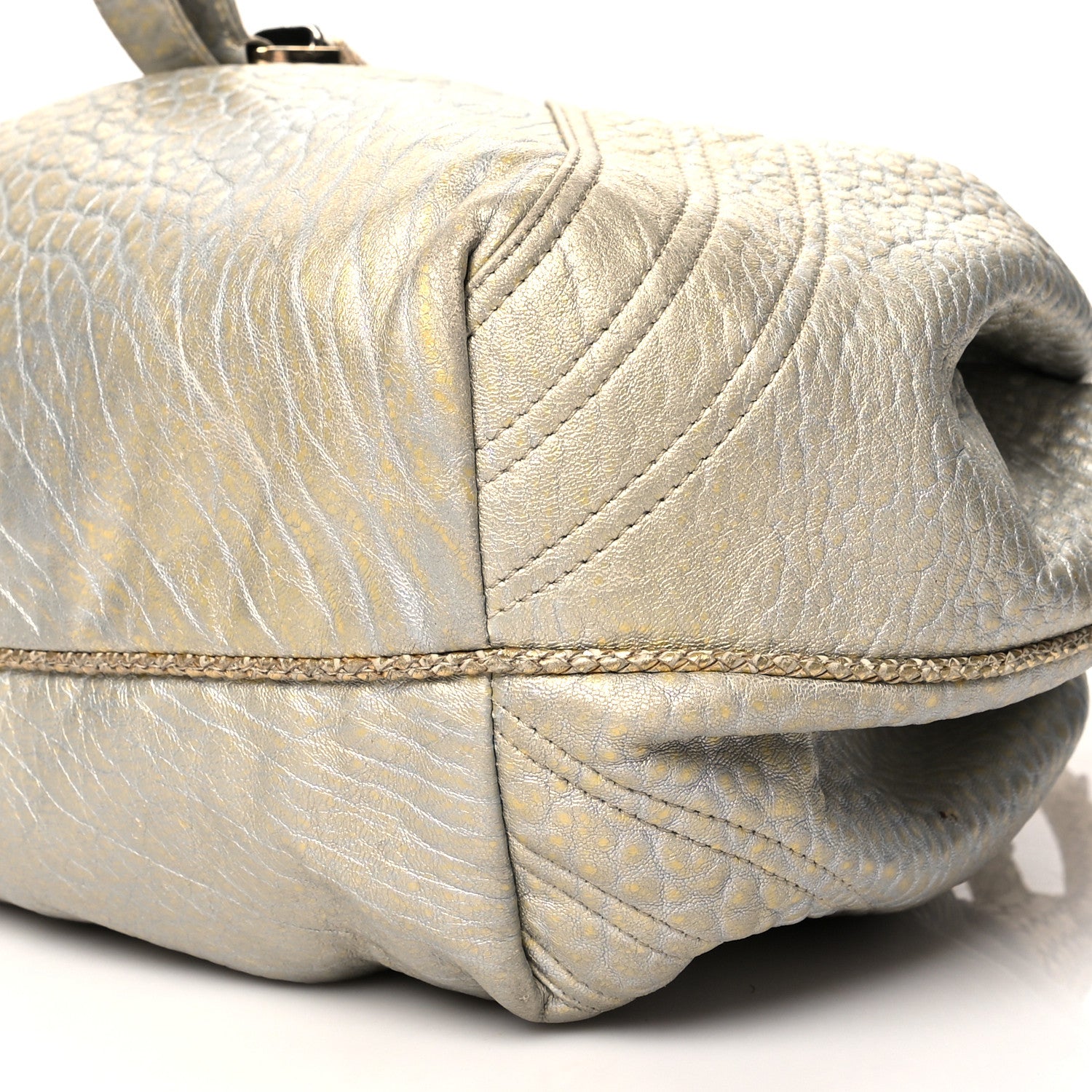 Fendi Nappa Nuvolata Bimetal Spy Oro Argento 6 of 15