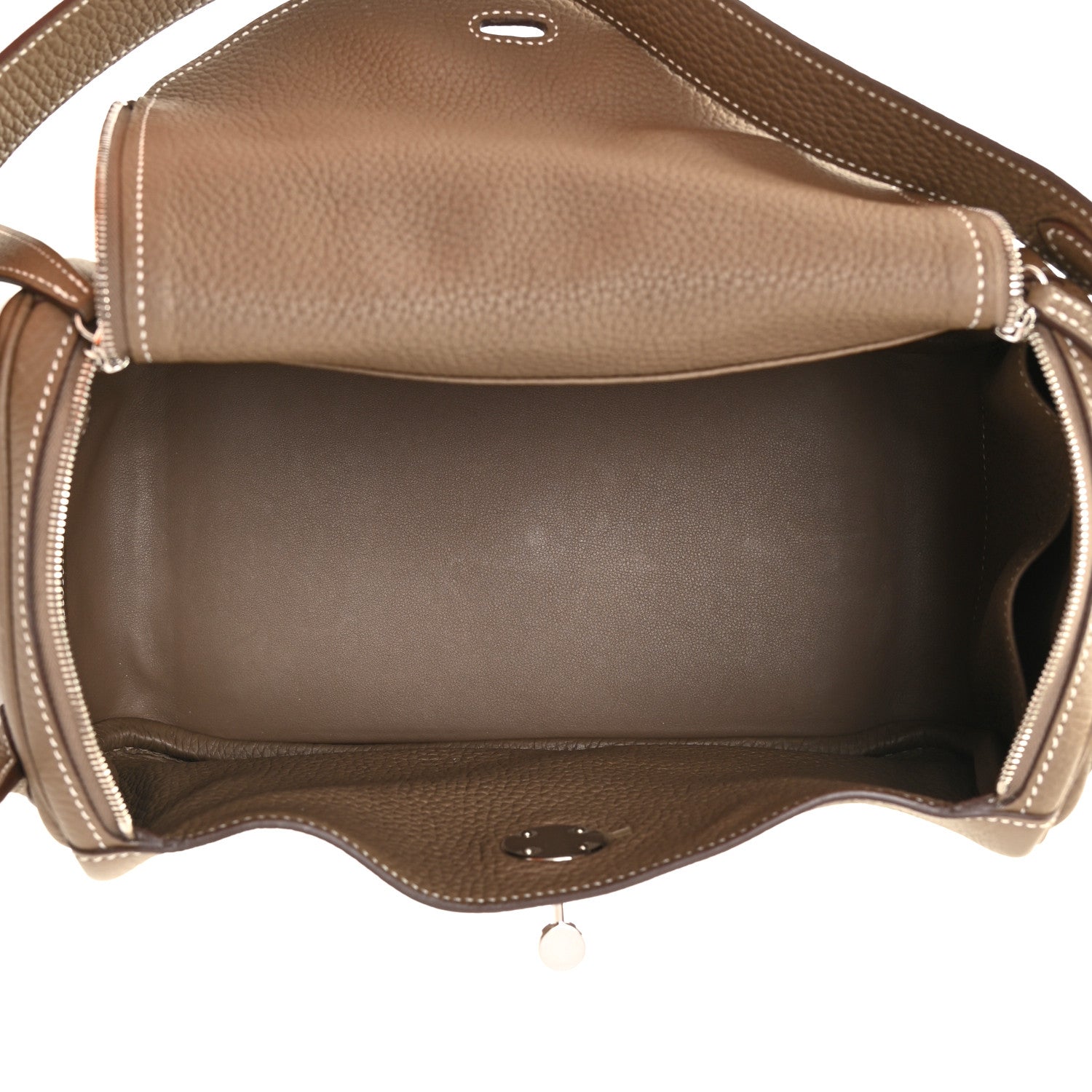 Hermes Taurillon Clemence Lindy 26 Etoupe 4 of 9