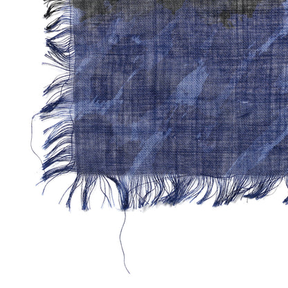 Burberry Wool Silk Gauze Giant Check Scarf Bright Indigo 3 of 3