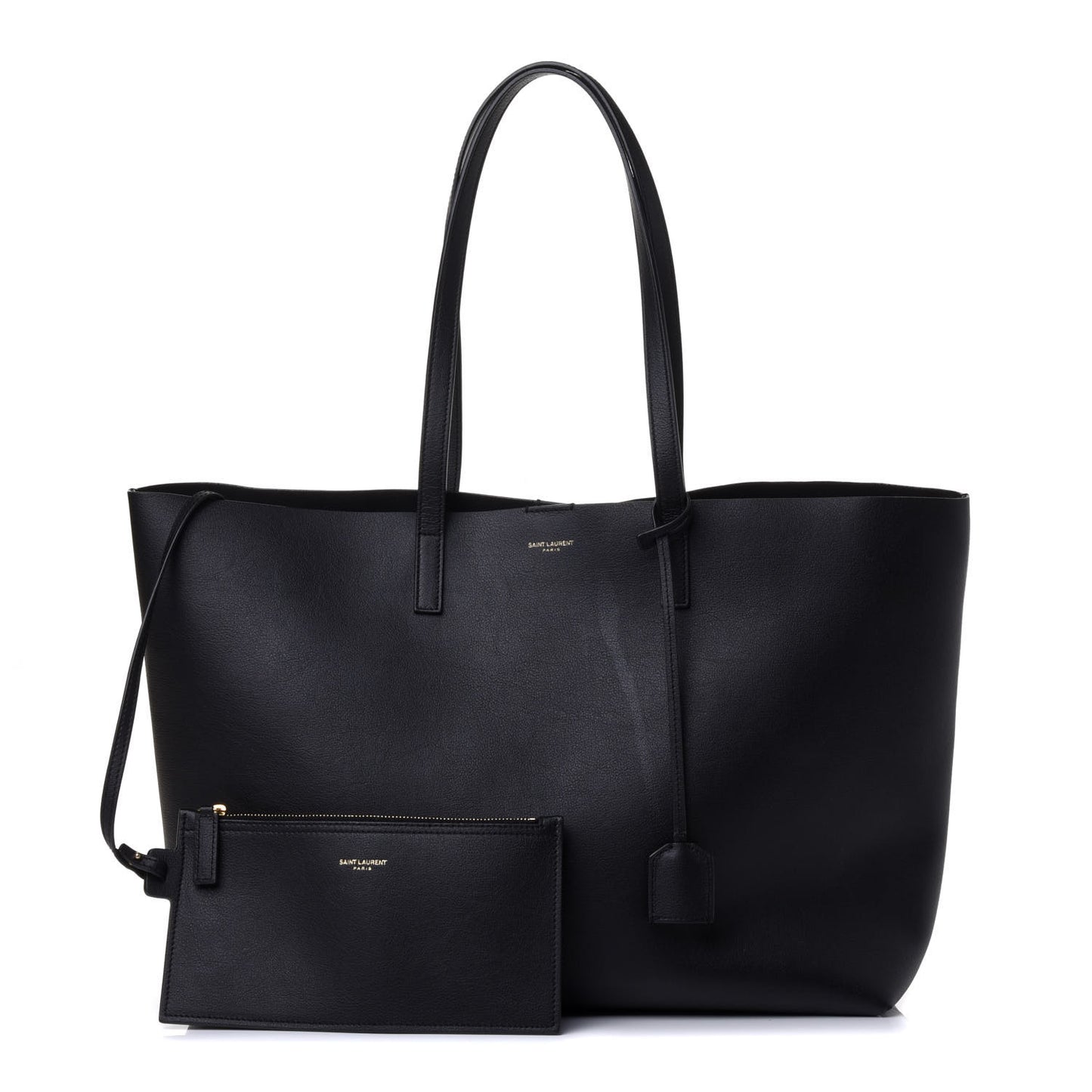 Calfskin Large Shopping Tote Black