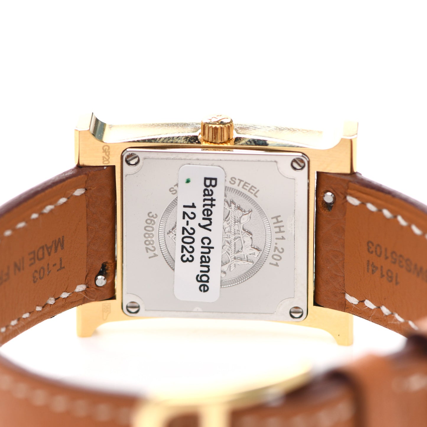 Stainless Steel Epsom 21mm Heure H Hour Quartz Watch Gold