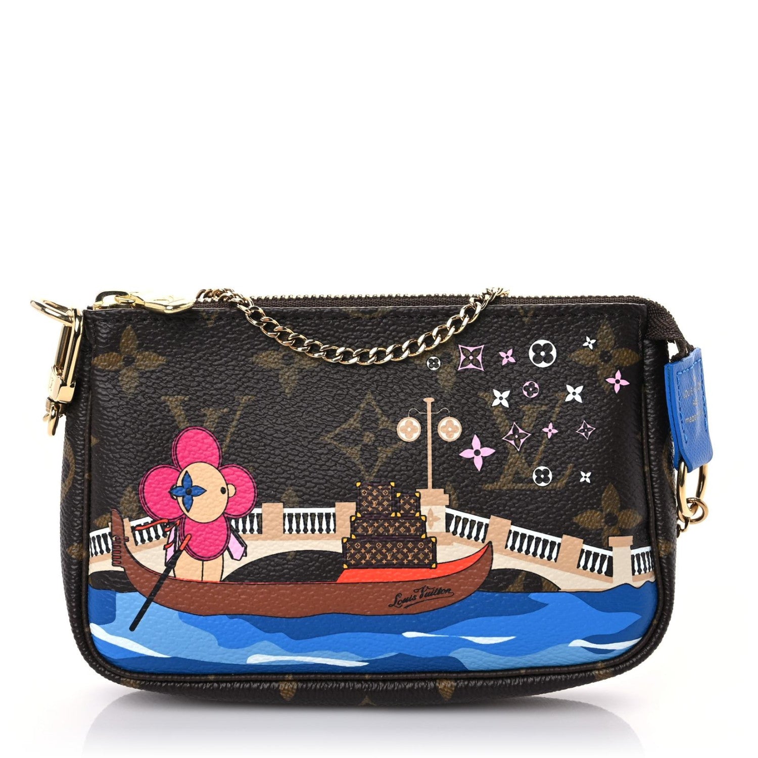 Louis Vuitton Monogram 2019 Christmas Animation Mini Venice Pochette Accessories Blue 1 of 9