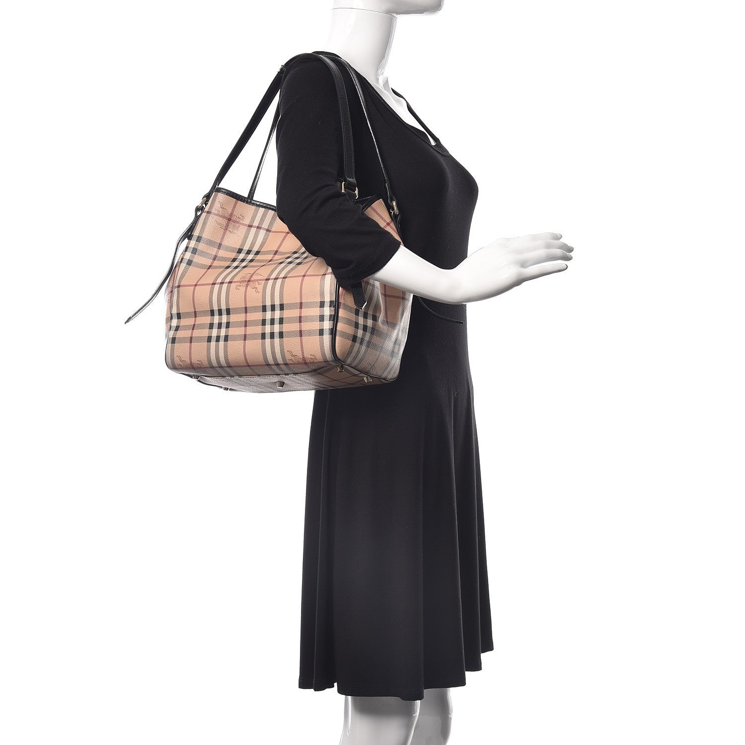 Burberry Haymarket Check Small Canterbury Tote Black 2 of 14