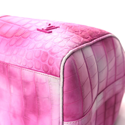 Louis Vuitton Matte Alligator Keepall Bandouliere 45 Fuchsia 8 of 10
