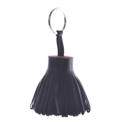 Hermes Lambskin Bi-Color Carmen Tassel Key Holder Black Rouge H 1 of 6