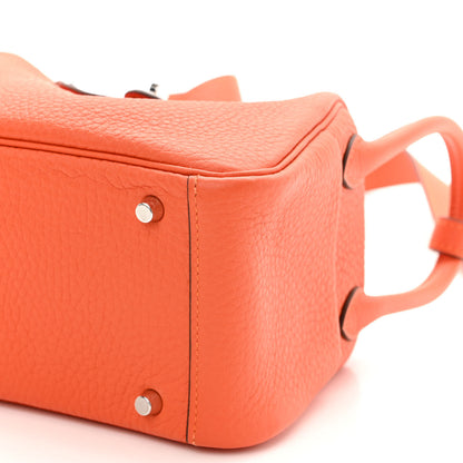 Hermes Taurillon Clemence Mini Lindy 20 Feu 10 of 11