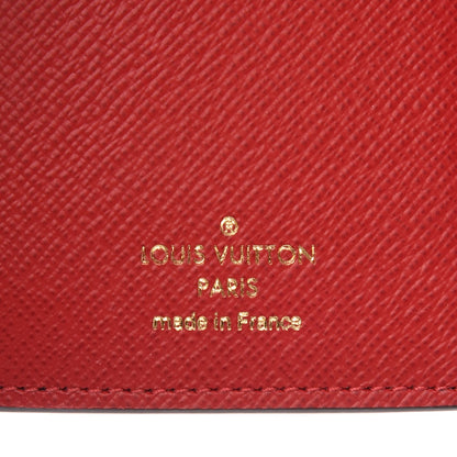 Louis Vuitton Damier Ebene Victorine Wallet Red 5 of 7