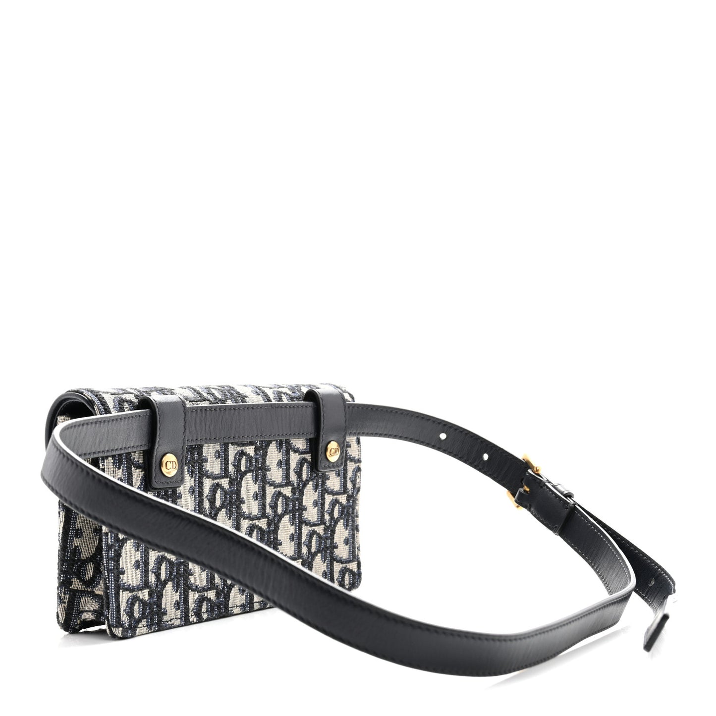 Oblique Saddle Belt Bag Blue