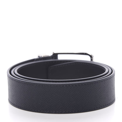 Louis Vuitton Taiga 35mm Pont Neuf Belt 100 40 Blue Marine 2 of 7