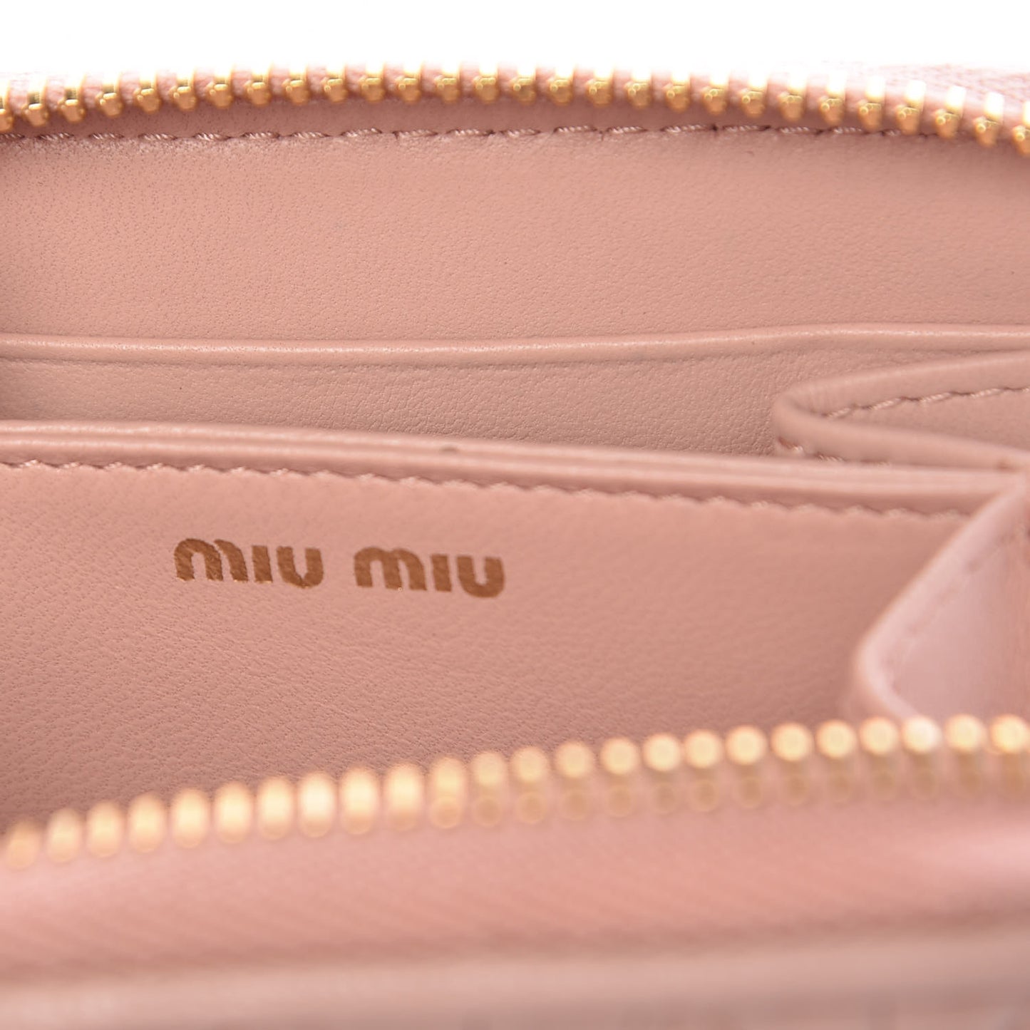 Nappa Matelasse Zip Around Compact Wallet Orchidea