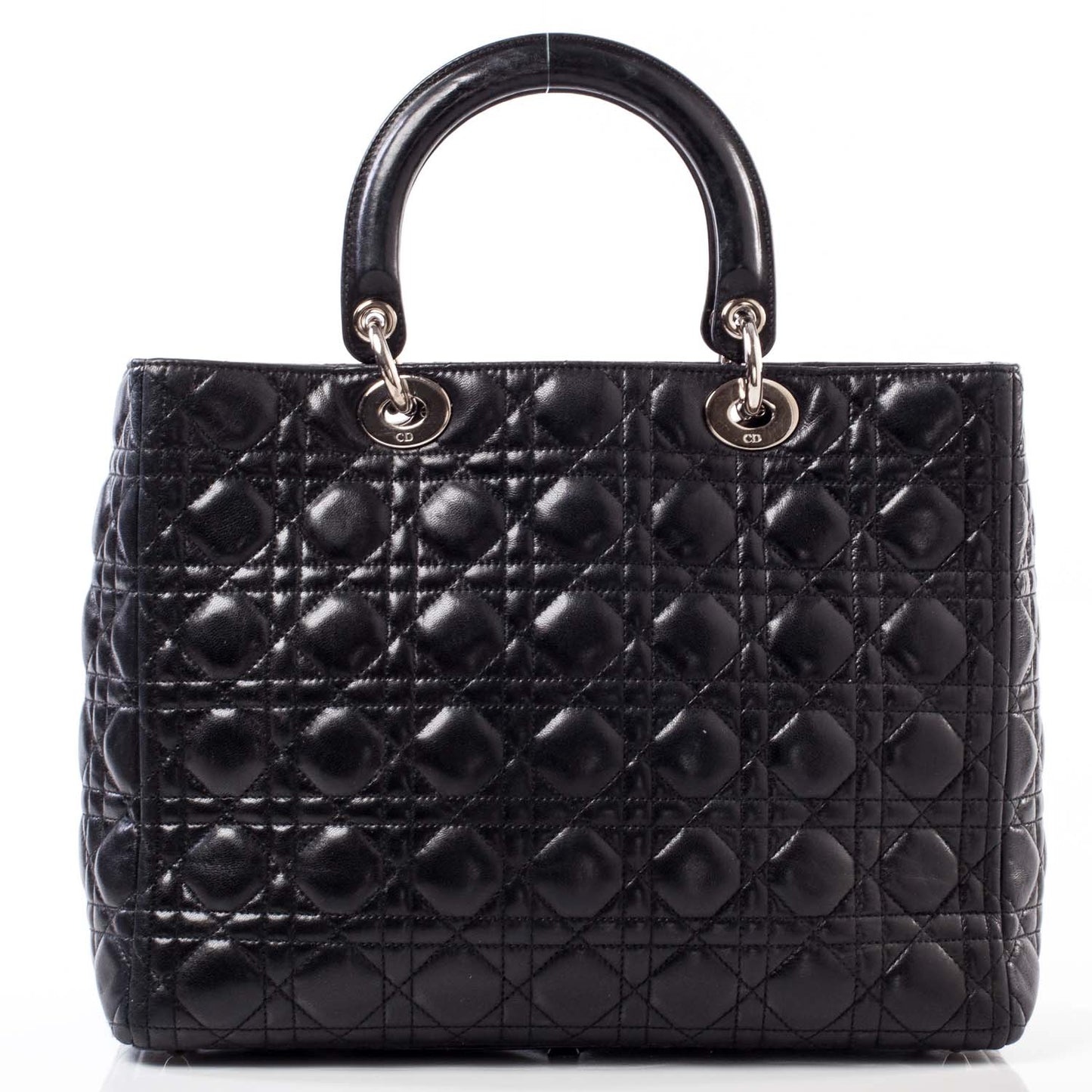 Lambskin Cannage Large Lady Dior Black