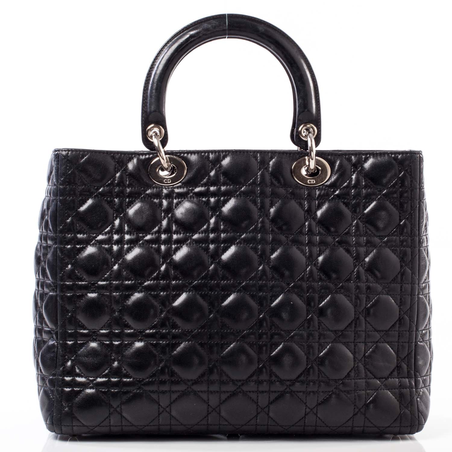 Christian Dior Lambskin Cannage Large Lady Dior Black 4 of 10