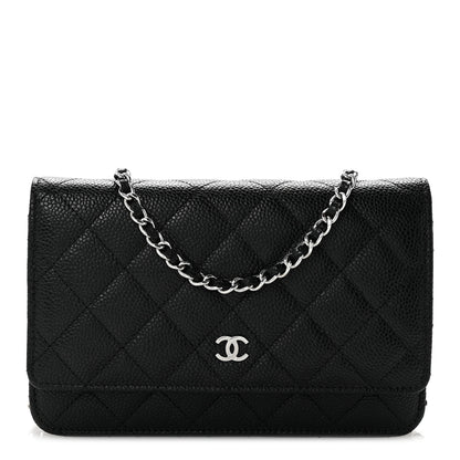 Chanel Caviar Quilted Wallet On Chain WOC Black 1 of 13