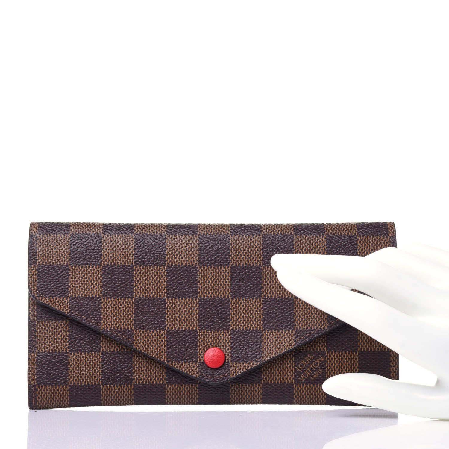 Louis Vuitton Damier Ebene Josephine Wallet Red 2 of 12
