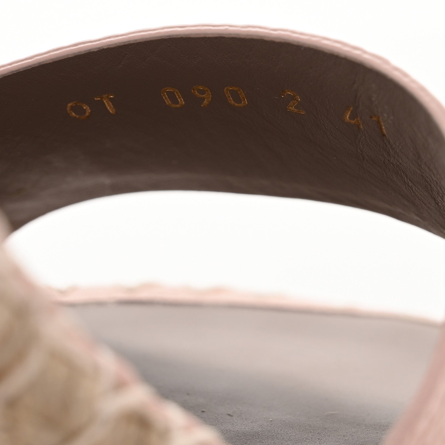 Valentino Garavani Grained Calfskin Rockstud Ankle Strap Espadrille 15/105mm Wedge Sandals 41 Rose Quartz Natural 9 of 11