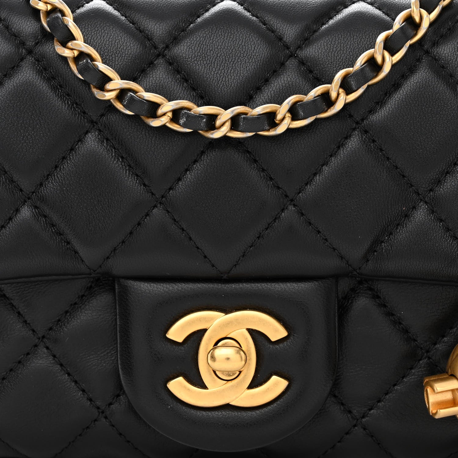 Chanel Lambskin Quilted Mini Pearl Crush Flap Black 8 of 11