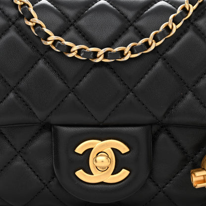 Chanel Lambskin Quilted Mini Pearl Crush Flap Black 8 of 11