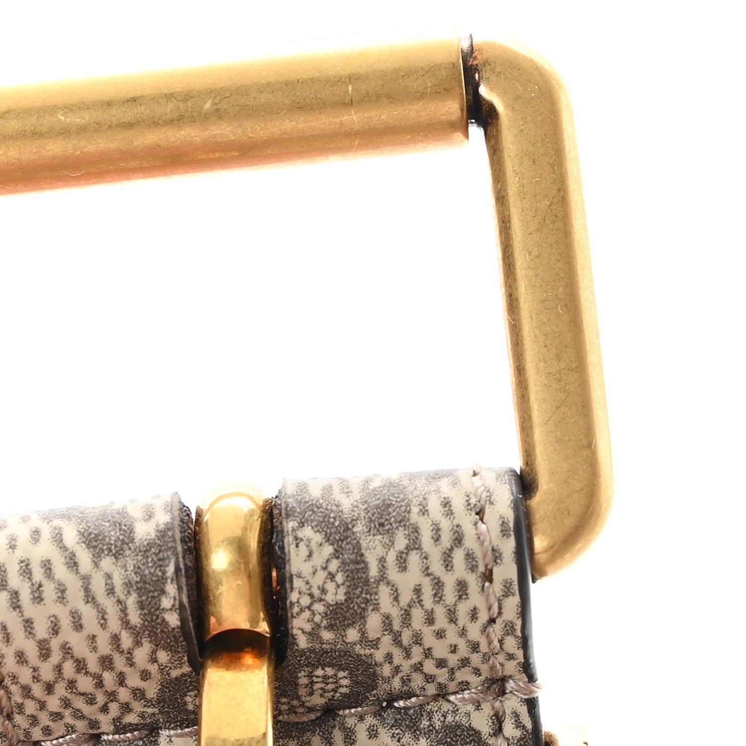 Gucci GG Supreme Monogram Calfskin Square 30mm Belt 90 36 Beige Ebony Old Sundial 5 of 5