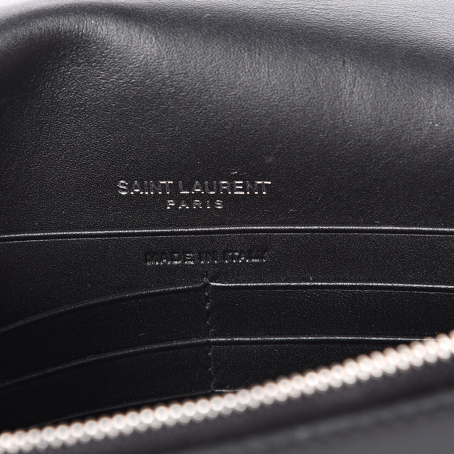 Saint Laurent Calf Hair Spotted Monogram Kate Tassel Chain Wallet Black 6 of 9