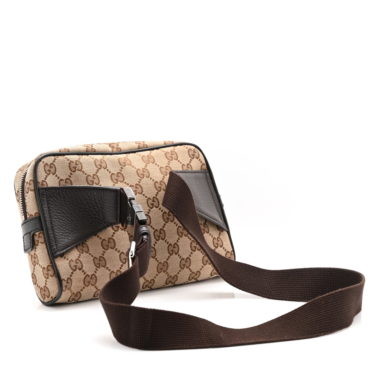 Monogram Dollar Calfskin Belt Bag Beige Ebony Testa di Moro Marrone Scuro