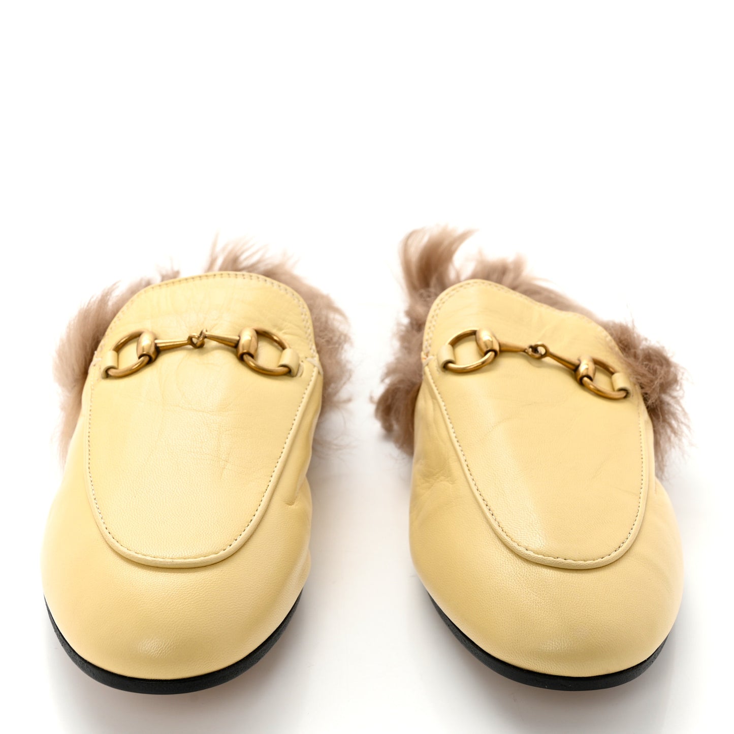Malaga Kid Fur Womens Princetown Slippers 36.5 Burro