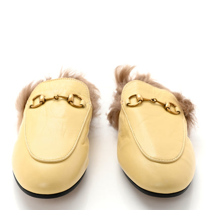 Gucci Malaga Kid Fur Womens Princetown Slippers 36.5 Burro 2 of 9