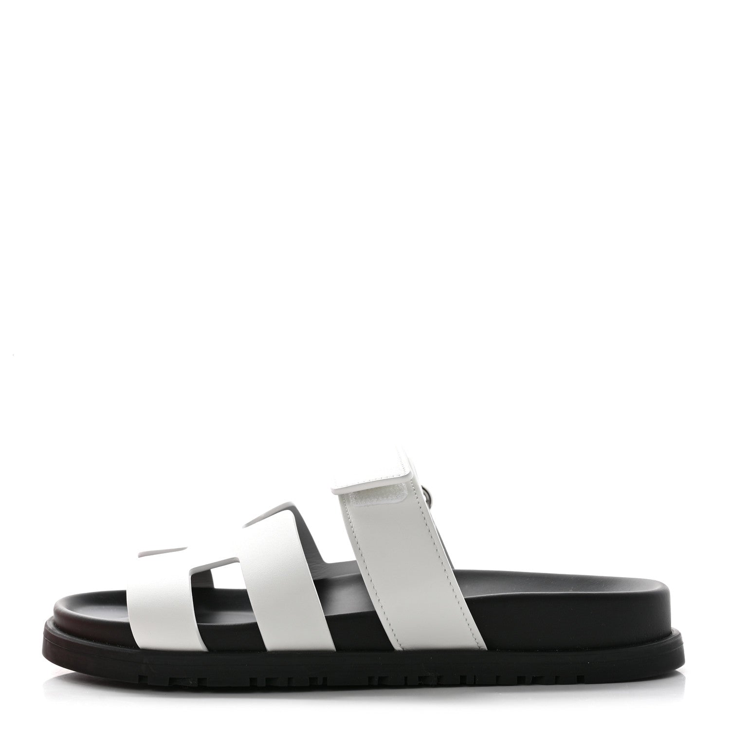Hermes Calfskin Womens Chypre Sandals 35.5 White 1 of 10