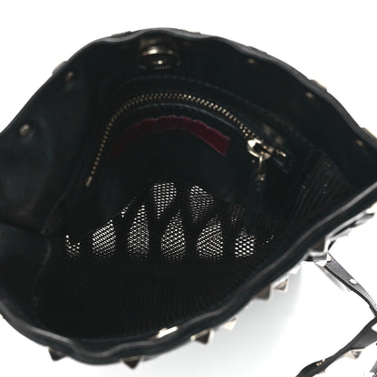 Valentino Garavani Vitello Rockstud Lattice Mesh Mini Crossbody Black 4 of 9