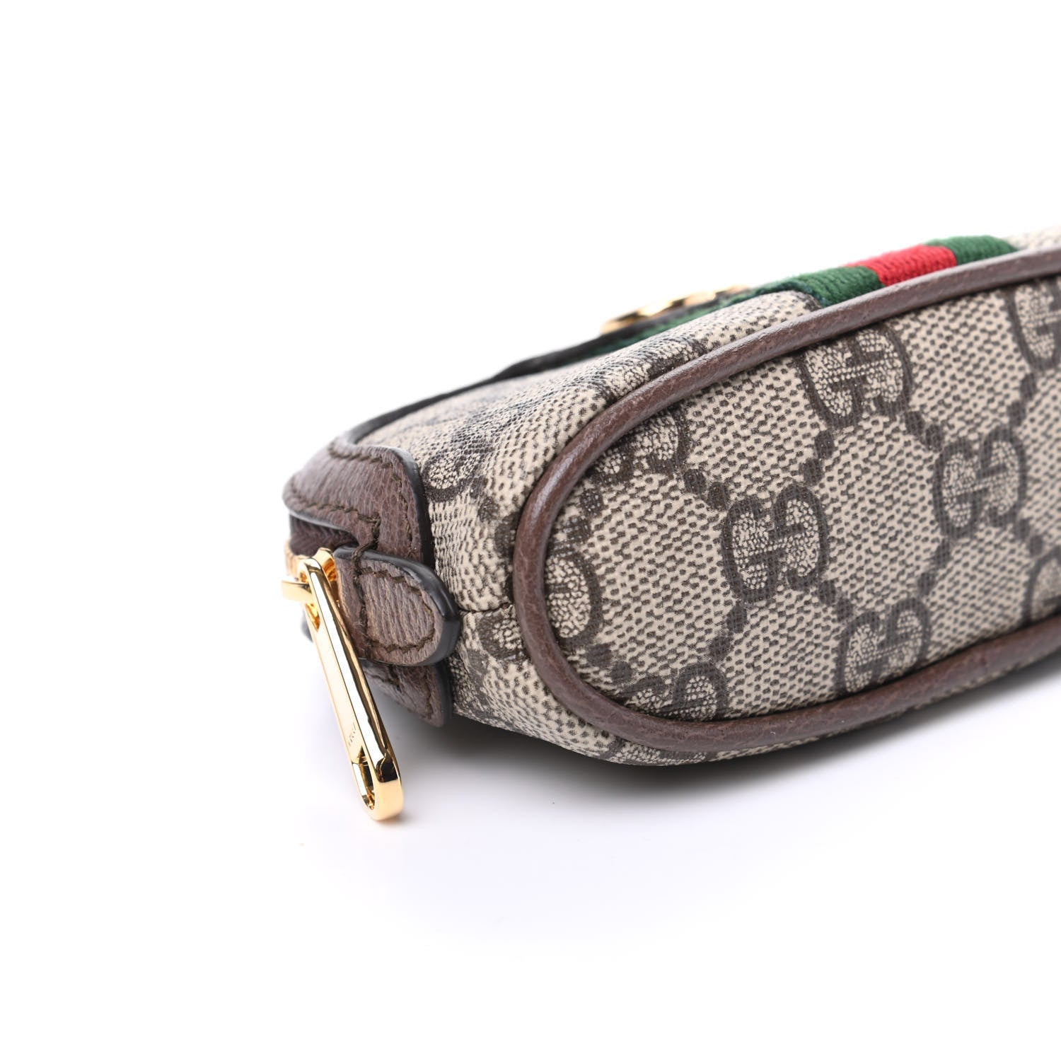 Gucci GG Supreme Monogram Web Ophidia Dome Key Pouch Beige New Acero 8 of 10