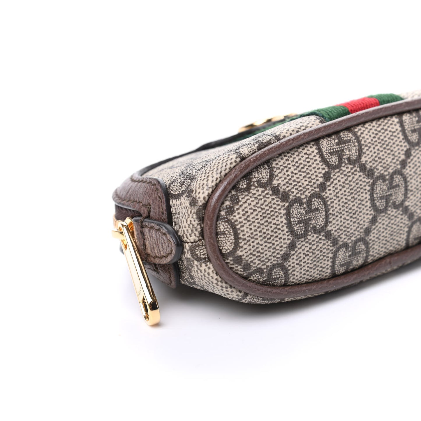 GG Supreme Monogram Web Ophidia Dome Key Pouch Beige New Acero