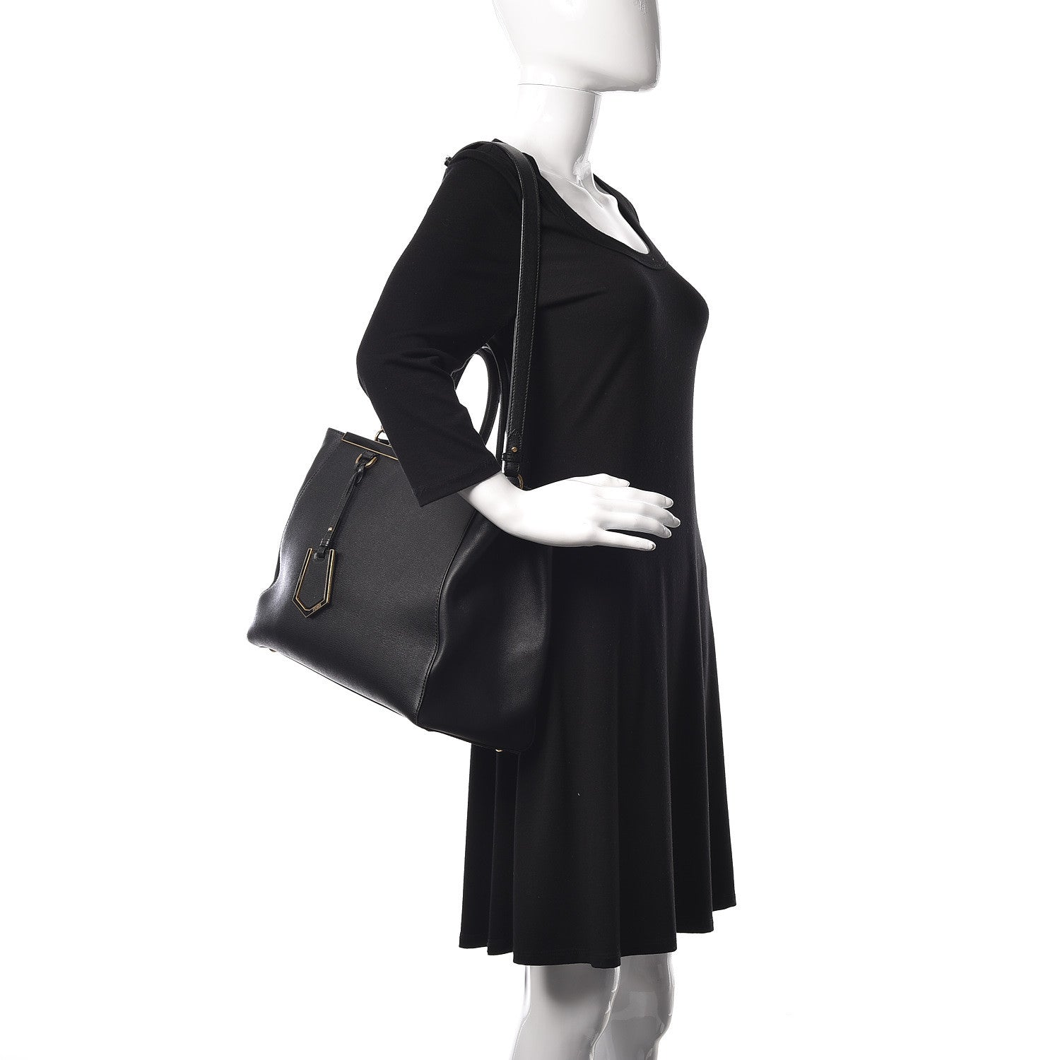 Fendi Vitello Elite Regular 2Jours Tote Black 2 of 10