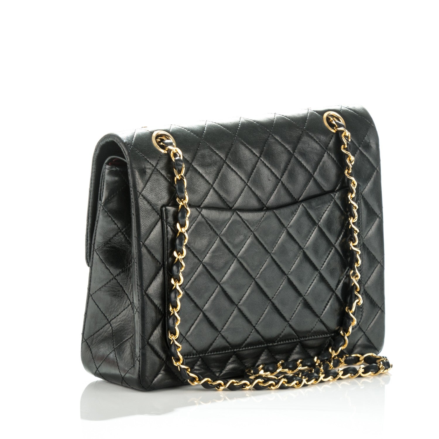 Chanel Lambskin Quilted Medium Double Flap Black 3 of 9