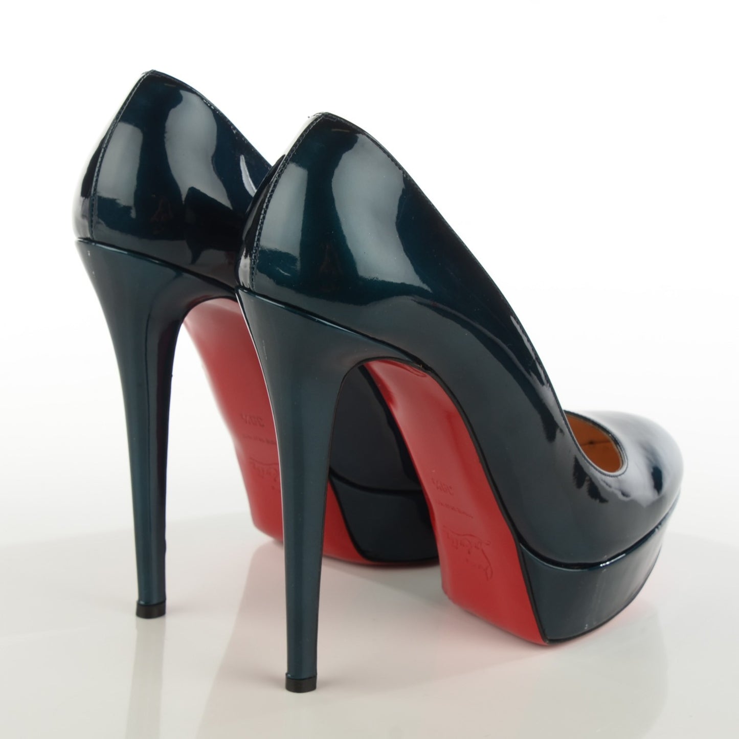 Metallic Patent Bianca 140 Pumps Peacock
