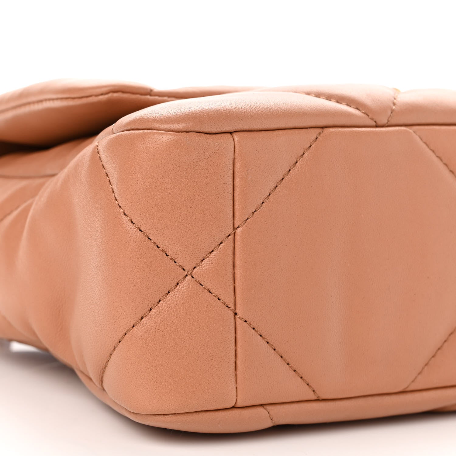 Chanel Lambskin Quilted Medium Chanel 19 Flap Light Brown 9 of 10