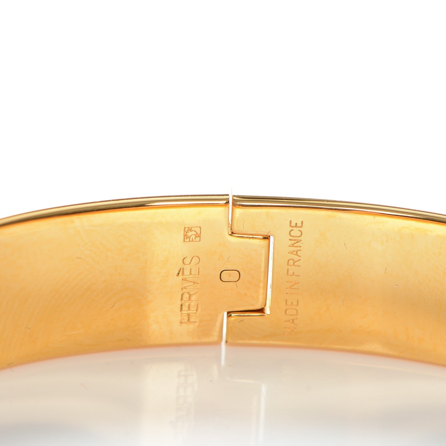 Hermes Enamel Narrow Clic Clac H Bracelet PM White 3 of 4