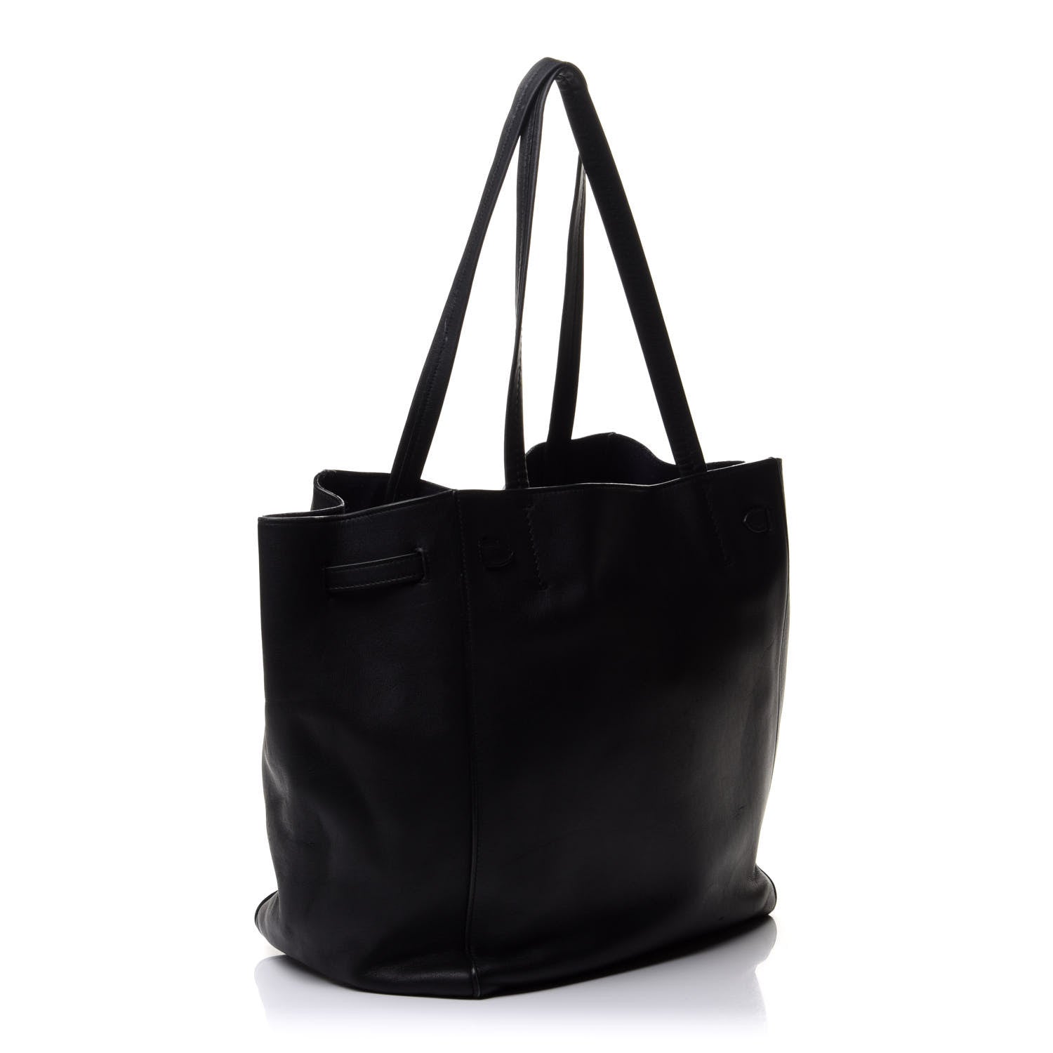 Celine Smooth Calfskin Small Tassel Cabas Phantom Black 2 of 13