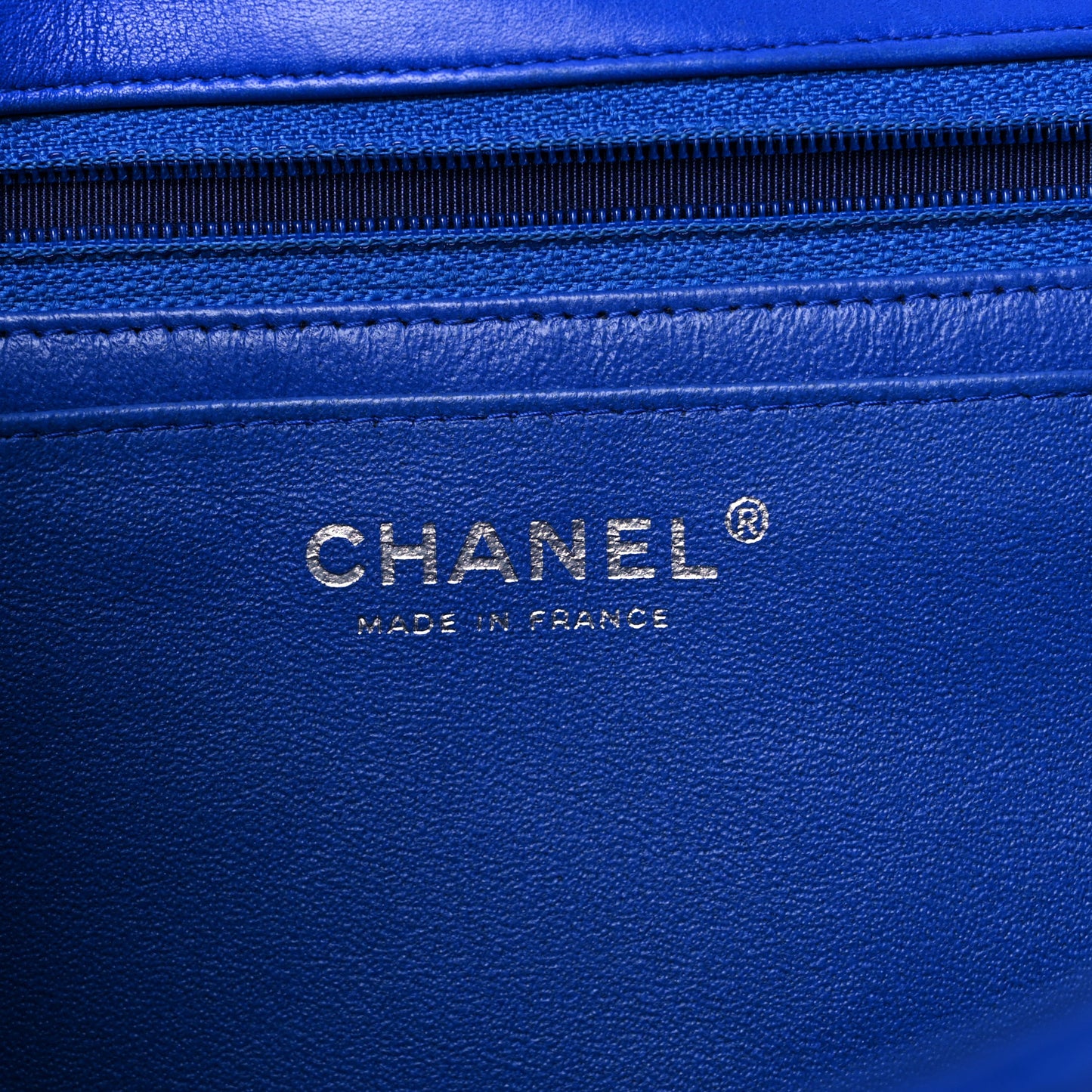 Lambskin Quilted Maxi Single Flap Blue