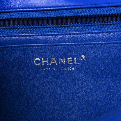 Chanel Lambskin Quilted Maxi Single Flap Blue 6 of 20