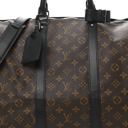 Louis Vuitton Monogram Macassar Keepall Bandouliere 55 8 of 10