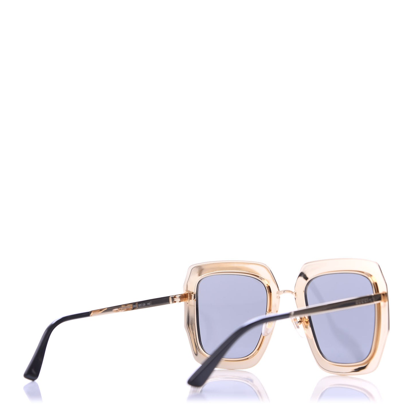 Metal Acetate Crystal Oversize GG0115S Sunglasses Rose Gold