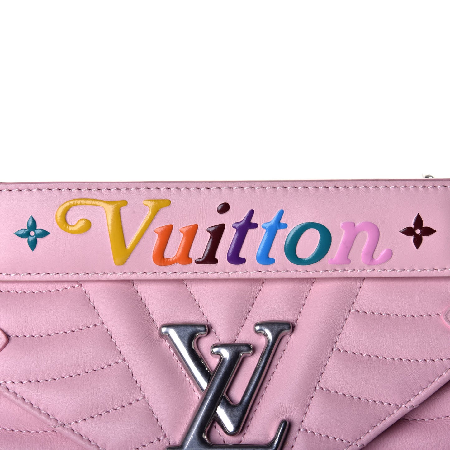 Calfskin New Wave Chain MM Rose Clair