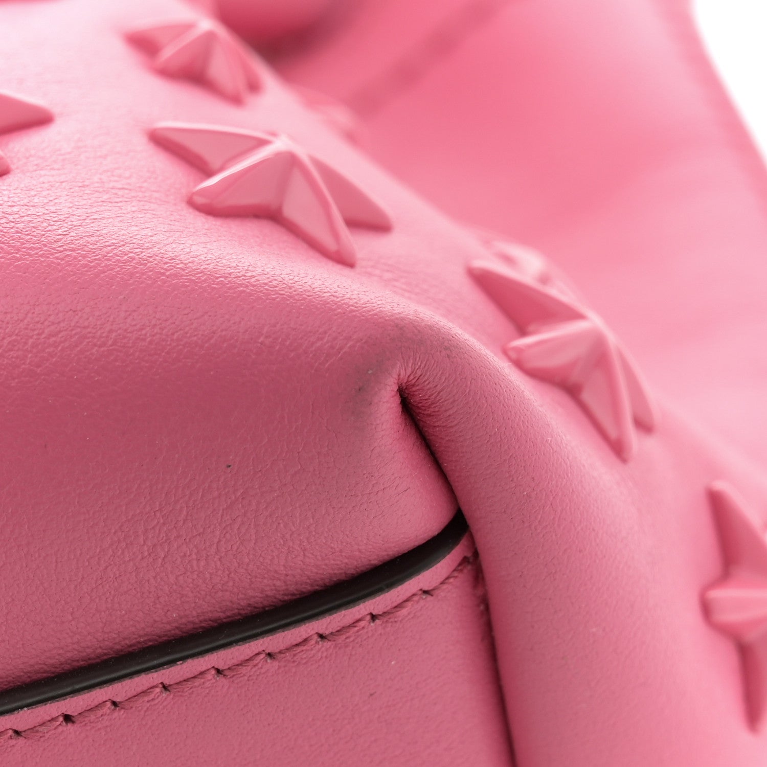 Jimmy Choo Calfskin Star Studded Bon Bon Bucket Bag Candy Pink 12 of 12